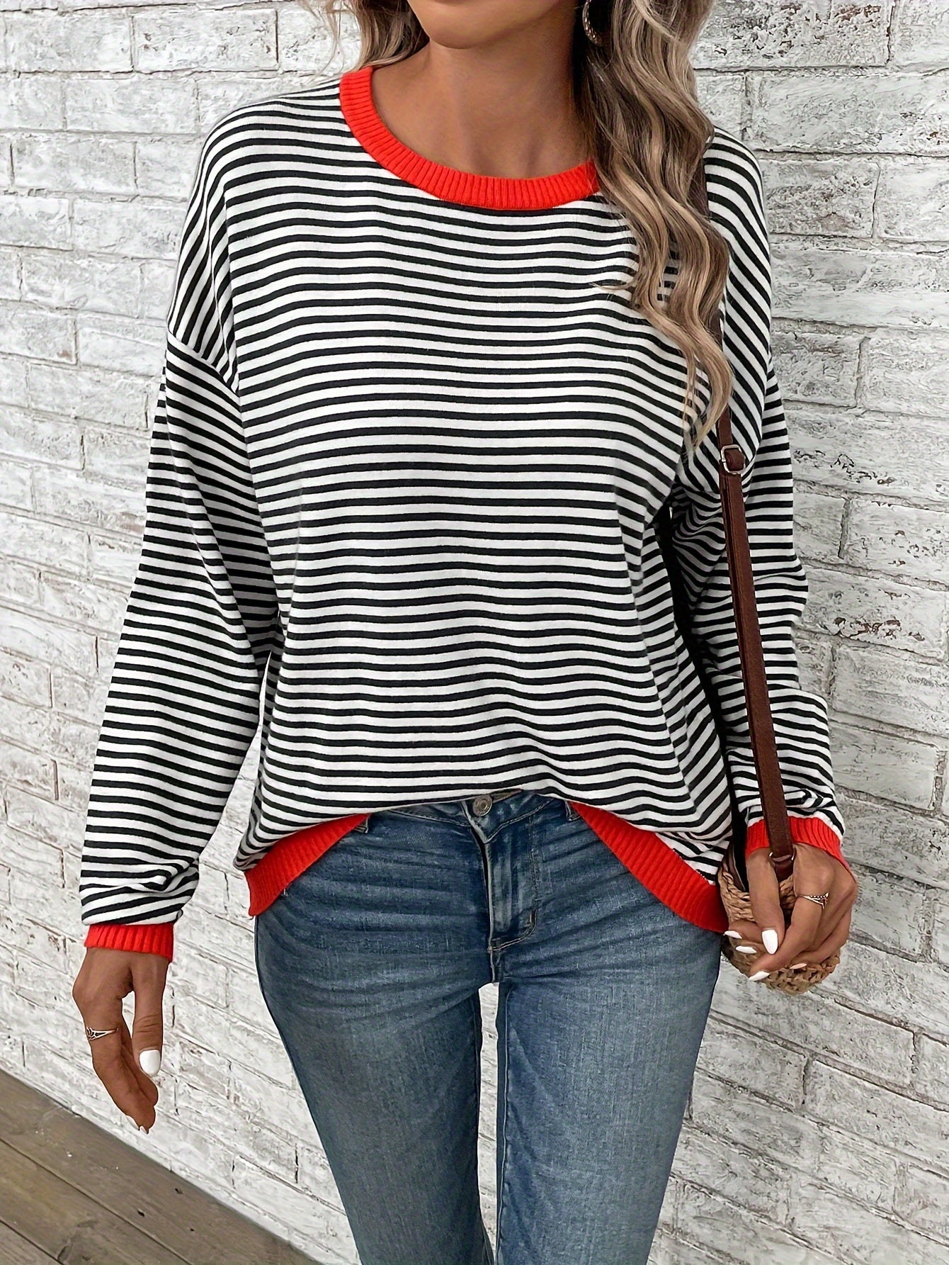 Ava - Color Block Striped Sweater