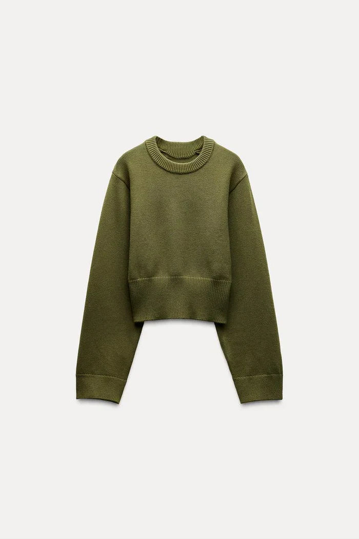 Eva | Cropped Knit Sweater